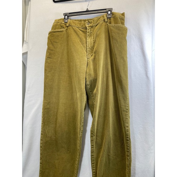 J Crew Womens Corduroy Pants Size 38R green mustard Cotton Classic Fit - Picture 3 of 10